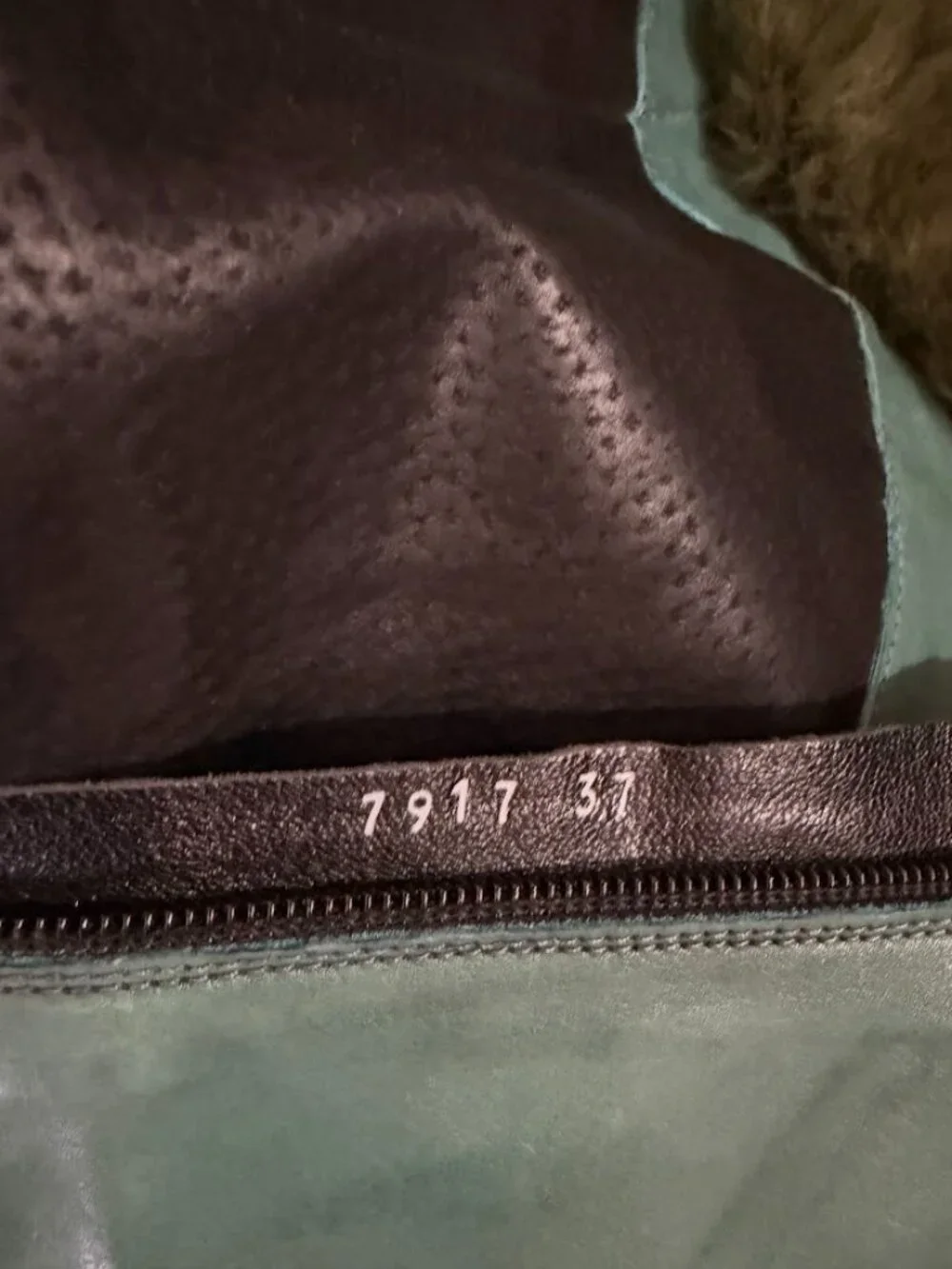 Venezia Teal Wedge Boots Side Zip Slouch Platform Leather EU 37